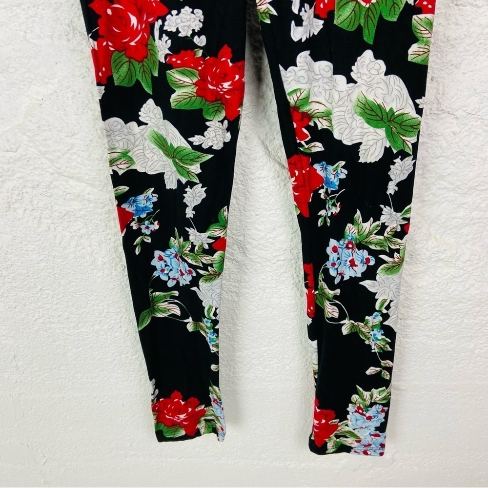 Agnes & Dora Leggings with Red and Blue Floral Design size small - Picture 5 of 13